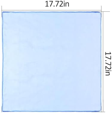Dance Scarves 45x45cm Silk Music Movement Props Light Blue Dark Blue Sets 6 Each