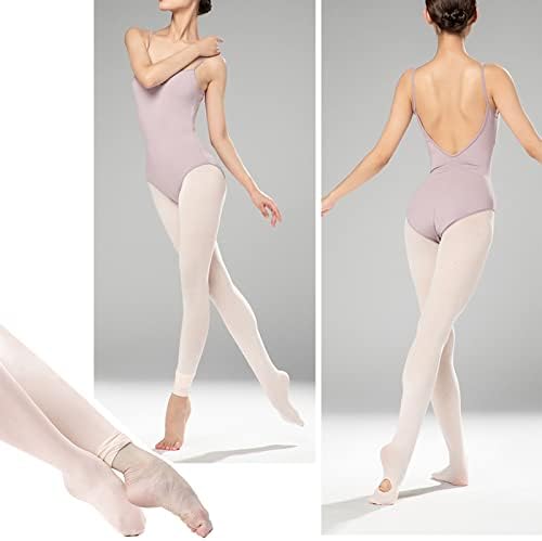DANCEYOU Girls Ballet Tights Womens Dance Stockings 70D Convertible Dance Tights Skin Tone Pink Black For Kids And Women