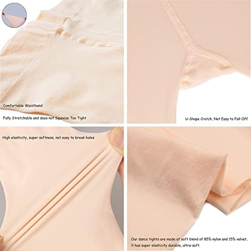 DANCEYOU Girls Ballet Tights Womens Dance Stockings 70D Convertible Dance Tights Skin Tone Pink Black For Kids And Women