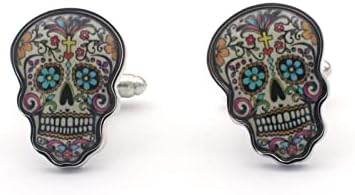 Day Of The Dead Dia De Los Muertos Hispanic Death Skull Cufflinks Cuff Links
