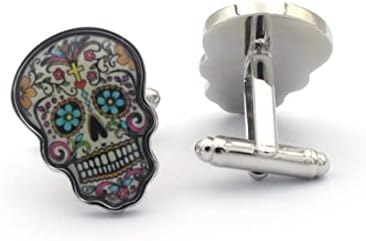 Day Of The Dead Dia De Los Muertos Hispanic Death Skull Cufflinks Cuff Links