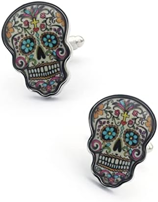 Day of The Dead Dia de Los Muertos Hispanic Death Skull Cufflinks Cuff Links