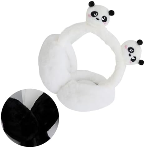 Dcfbkl Cartoon Panda Ear Warmers Cute Ear Moving Outdoor Winter Activities Riding Skiing Keep Warm Outdoor Plush Earmuffs Winter Plush Earmuffs
