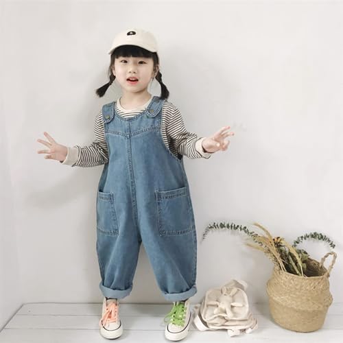 De Feuilles Kids Denim Dungarees Overalls Denim Jeans Trousers Jumpsuit Outfits For Boys Girls