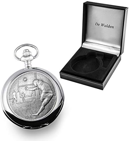 De Walden Boys 18th Birthday Gift Rugby Case Engraved Pocket Watch 18 Eighteenth Gifts
