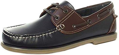 DEK Boat Shoes Boys Navy Blue Brown 9 UK