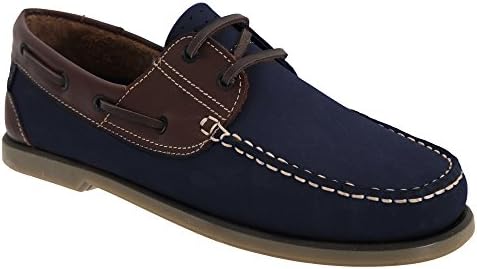 DEK Boat shoes Boys Navy Blue Brown 9 UK