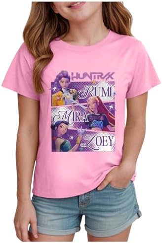 Demon Hunters Shirt For Girls Kids Top Fans Gifts Graphic T-Shirt