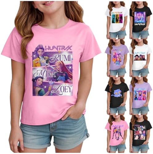 Demon Hunters Shirt for Girls Kids Top Fans Gifts Graphic T-Shirt