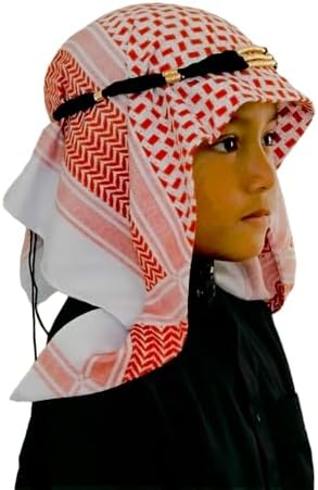 Desert Dress Palestine Childs Kids Boys Shemagh Scarf & Igal Set Pack Gift For Wedding Eid Ramadan Hajj Umrah