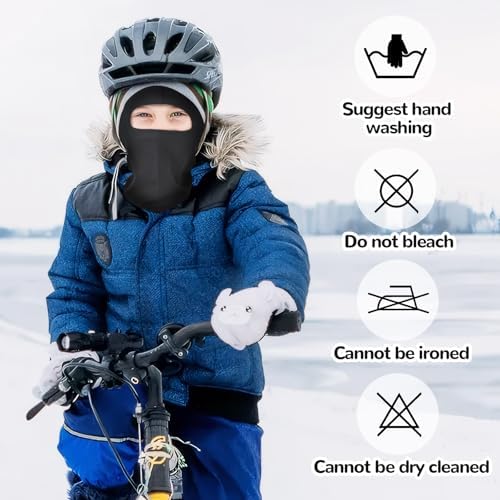 DHFUCNKO 2 Pcs Kids Balaclava Kids Boys Balaclava Ski Mask Kids Balaclava Hat Ski Balaclava Kids Kids Ski Helmet Cover Balaclava Boys Boys' Balaclavas Kids Mask Face Grey Black Face Mask For Kids