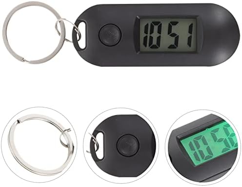 Digital Keyring Watch Key Ring Digital Clocks Boy Watches Hanging ES- Keychain For Students Children Clocks Small Carabiners Black Backpack