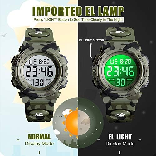Digital Watch For Boys Waterproof Sports Watch Children's Watches With Alarm Clock Stopwatch 12-24H Electronic Children's Watches LED Watch For Junior Teenagers