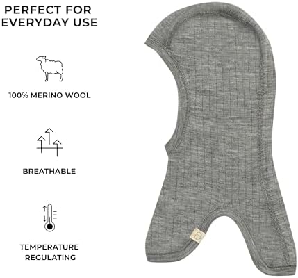 DILLING Rib-knitted Children's Balaclava - Organic Merino Wool