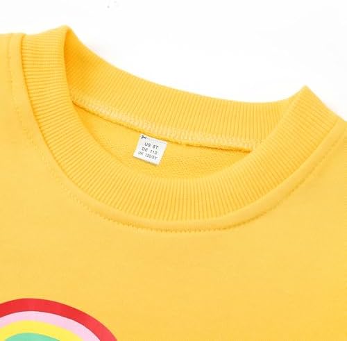 Dinopjs Little Girls Sweatshirt Jumper Cotton Rainbow Unicorn Kids Shirt Tops Long Sleeve Children Clothes Christmas Xmas Pullover T-shirt For 3-8 Years