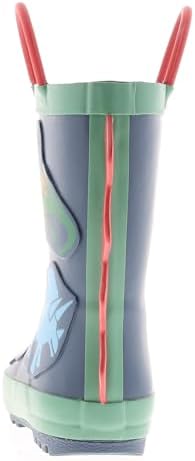 Dinosaur Hunters Billy Boys Wellies (Navy) - Children's Wellington Boots With 3D Dino Design. Waterproof Winter Wellies With Easy Pull-On Handles. Warm & Comfortable Kids Snow Boots