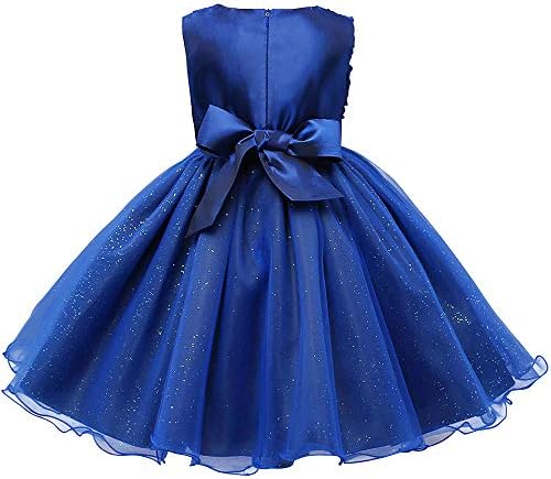 Discoball Girl Dress Princess Party Clothing Holiday Girls Dresses 3D Rose Flower Bow Sequins Tulle Dress Up For Kids