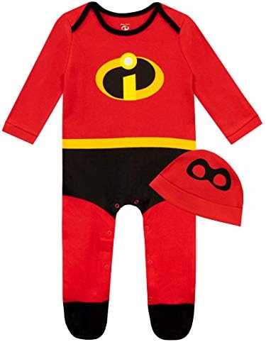 Disney Baby Sleepsuits with Hat The Incredibles Baby Grow Newborn Sleepsuit Baby Sleepwear Set
