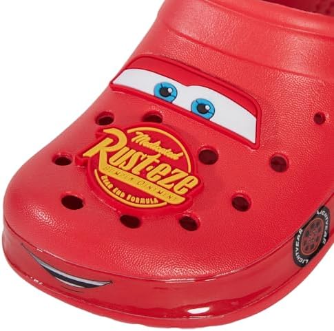 Disney Boys Cars Clogs With Charms Kids Sandals Lightning McQueen Sliders With Ankle Strap Beach Shoes