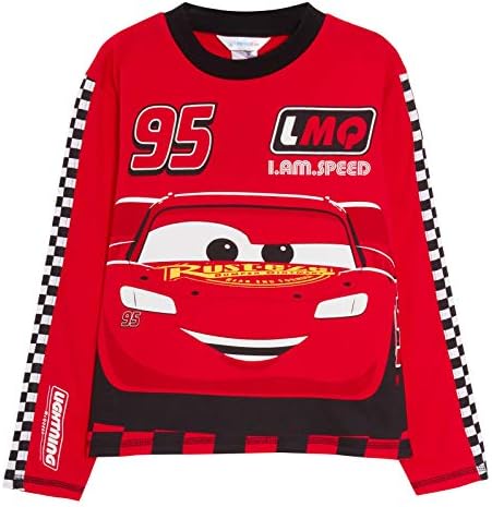 Disney Cars Pyjamas Kids Lightning McQueen Full Length Racing Driver Dress Up Pjs Set Nightwear