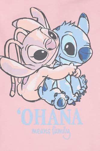 Disney Girls Lilo And Stitch Pink Hoodie Stitch And Angel Kids Hoody