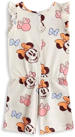 Disney Girls Playsuit Options Sleeveless Outfit With Ruffle Detail Elasticated Waistband Casual Summer Wear With Pockets Movie Character Apparel For Children