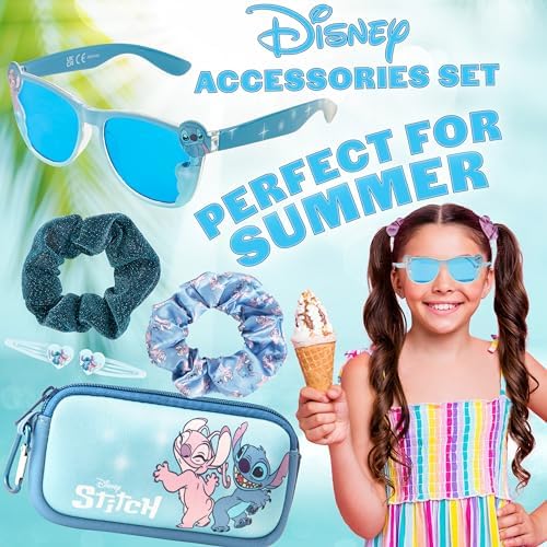Disney Girls UV Protection Sunglasses Case And Hair Accessories Set Girls Gifts