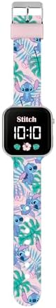 Disney Kids Lilo & Stitch LED Quartz Silicone Strap Blue Watch LAS4091