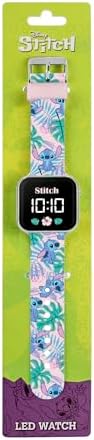 Disney Kids Lilo & Stitch LED Quartz Silicone Strap Blue Watch LAS4091