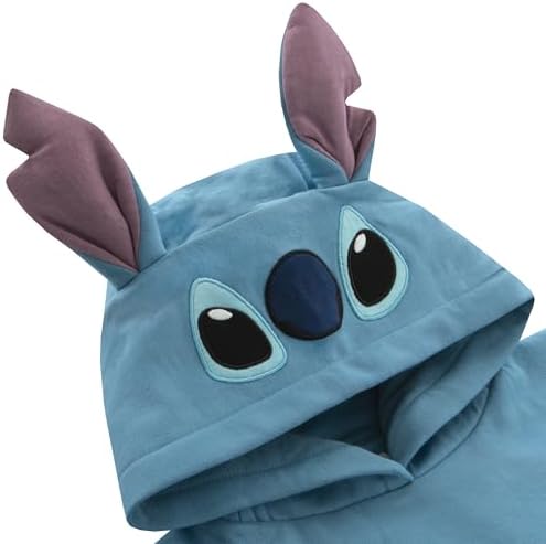 Disney Lilo And Stitch Hoodie Longline Kids Hoodie Stitch Jumper With 3D Ears Cotton Girls Clothes Ages 5 To 13 Years