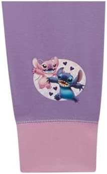 Disney Lilo & Stitch Girls 2 Piece Pyjamas Set Featuring Stitch And Angel Lilac Age 5-12 Years