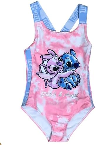 Disney Lilo & Stitch Girls Swimsuit One Piece Swimming Costume Ages 5 to 13 Years Old