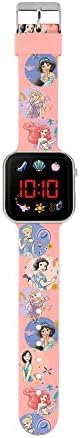 Disney Princess Girl's Digital Quartz Watch With Silicone Strap PN4398