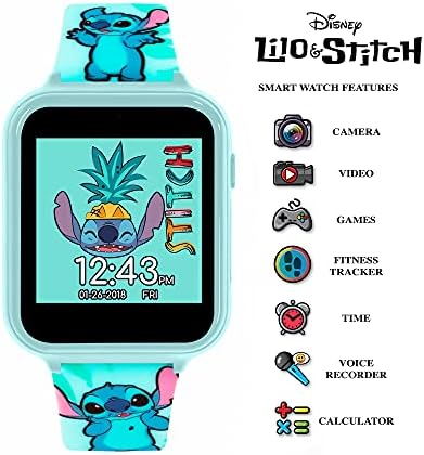 Disney Stitch Blue Kids Smart Watch LAS4027