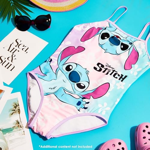 Disney Stitch Girls Swimming Costume Stretchy Swimsuit For Beach Pool