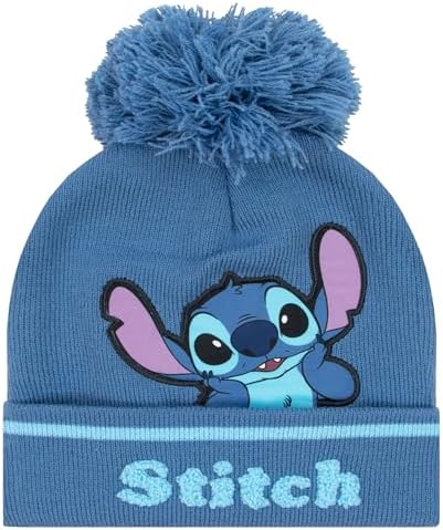 Disney Stitch Hat And Gloves Lilo And Stitch Winter Hat And Gloves Set Girls Winter Set One Size Blue
