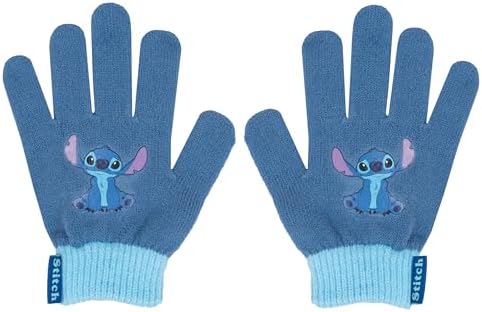 Disney Stitch Hat And Gloves Lilo And Stitch Winter Hat And Gloves Set Girls Winter Set One Size Blue
