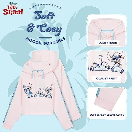 Disney Stitch Hoodie For Girls - Cropped Sweatshirt Fashion Top For Girls And Teenagers 7-14 Years - Stitch Gifts