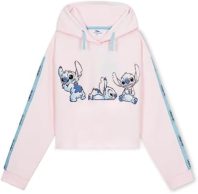 Disney Stitch Hoodie for Girls - Cropped Sweatshirt Fashion Top for Girls and Teenagers 7-14 Years - Stitch Gifts