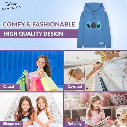 Disney Stitch Hoodie For Girls Teens Warm Hooded Sweatshirt Soft Fashion Jumper Casual Activewear Long Sleeve Pullover Stitch Gifts