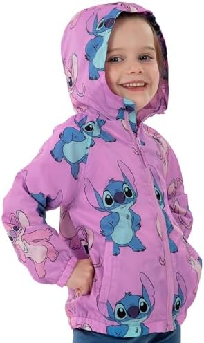 Disney Stitch Jacket Lilo And Stitch Girls Rain Jacket Girls Raincoat Angel Raincoat For Kids Ages 5 To 13 Years