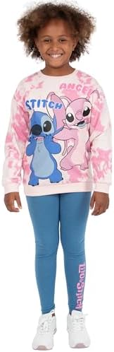Disney Stitch Leggings And Sweatshirt 2 Piece Stitch Outfits For Girls Clothes For Girls Ages 5 To 13 Years