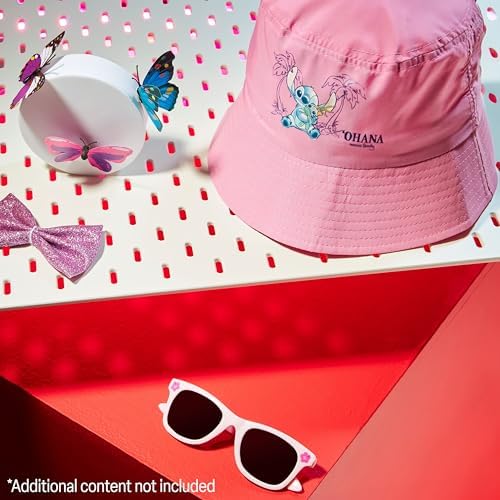 Disney Stitch Sunglasses And Bucket Hat Summer Accessories Set For Girls Lightweight Breathable One Size Sun Hat 100% UV Protection Kids Sunglasses Travel Holiday Stitch Gifts For Girls