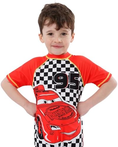 Disney Swimming Costume For Boys Lightning McQueen Cars One Piece Boys Swimsuit Ages 18 Months To 8 Years