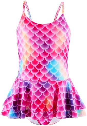 DivingBirds Girls Swimming Costume Me Kids Swimsuit One Piece Swimming Suit for Girls Adjustable Bathing Suits Age 4-9 Years
