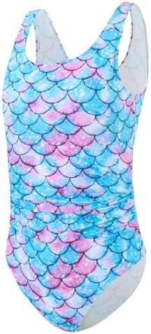 DivingBirds Girls Swimming Costume Padded Bras One Piece Teen Swimsuit Neon Swimming Suit for Kids Bathing Suits UV Sunsafe 8-13 Years