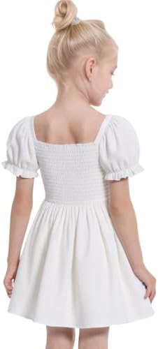 DivingBirds Tween Girls' Dresses Elegant Ruffle Sleeve Kids Dress For Girls Teenagers Ladies Summer Dresses Size 7-14 Years