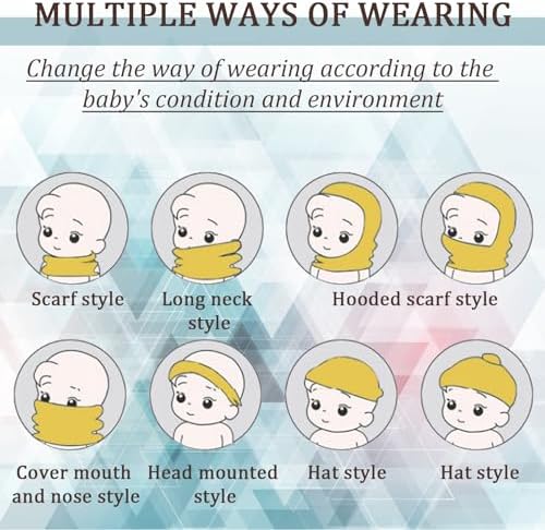 DKDDSSS 4 Pcs Kids Neck Warmer – Loop Neckerchief Snood Scarf
