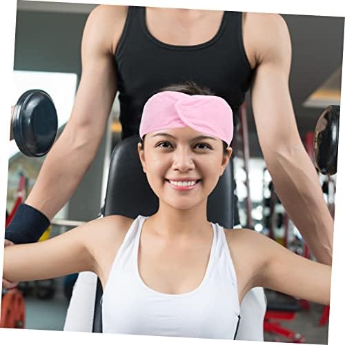DOITOOL 3pcs Makeup Headbands For Washing Face Sports Hair Bands Absorbent Microfiber Soft And Stretchy Suitable For Yoga And Beauty Routines Assorted Colors (purple Pink Blue)