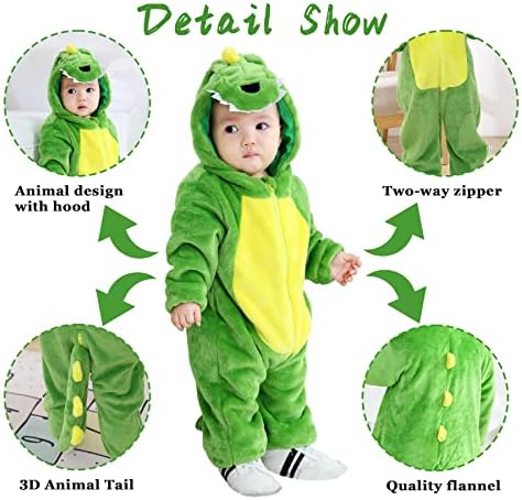 Doladola Unisex Baby Toddlers Romper Jumpsuit Hooded Cartoon Sleepsuits Infant Outfit